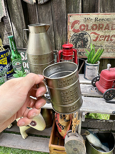 ドラム缶　マグポット　（大小2個セット） ■ アメリカン雑貨 アメリカ雑貨 |  | 08