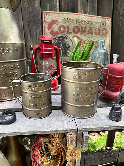 ドラム缶　マグポット　（大小2個セット） ■ アメリカン雑貨 アメリカ雑貨 | 