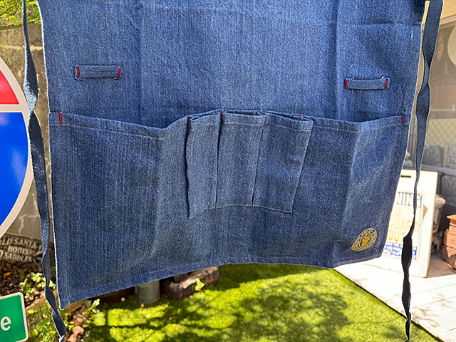 【1940年代】USA購入ビンテージデニムエプロン グレー糸 1940年代】USA購入ビンテージデニムエプロン グレー糸