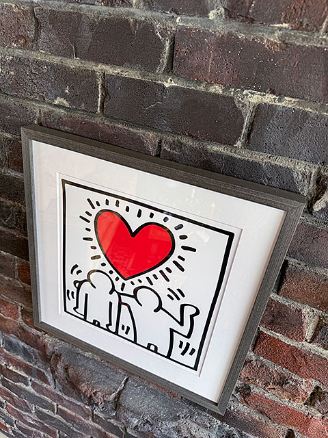 キース・ヘリング アートフレーム （Untitled,be mine） 木製額付き