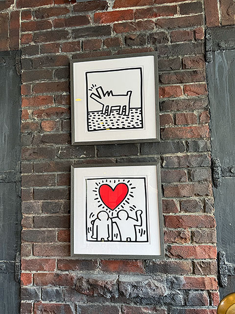 キース・ヘリング アートフレーム （Untitled,barking dog） 木製額