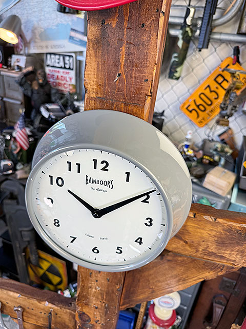 BAMBOOKS 掛け時計 直径24cm ブラック BAMBOOKS 掛け時計 直径24cm