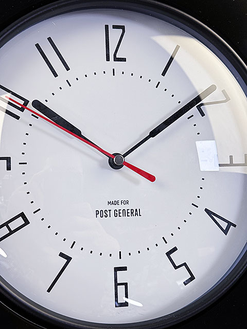 ポストジェネラル　ビスファム　ウォールクロック　（ブラック）　時計　インダストリアル ■ アメリカ雑貨 アメリカン雑貨 |  | 01
