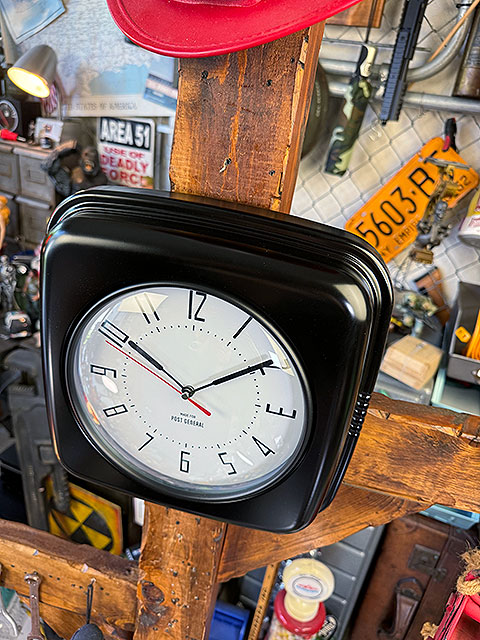 ポストジェネラル　ビスファム　ウォールクロック　（ブラック）　時計　インダストリアル ■ アメリカ雑貨 アメリカン雑貨 |  | 04