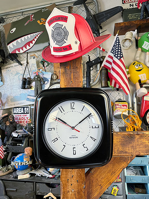 ポストジェネラル　ビスファム　ウォールクロック　（ブラック）　時計　インダストリアル ■ アメリカ雑貨 アメリカン雑貨 |  | 07