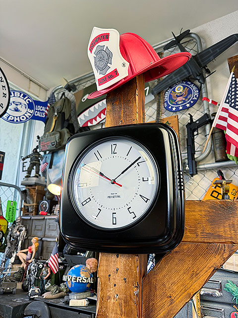 ポストジェネラル　ビスファム　ウォールクロック　（ブラック）　時計　インダストリアル ■ アメリカ雑貨 アメリカン雑貨 |  | 08
