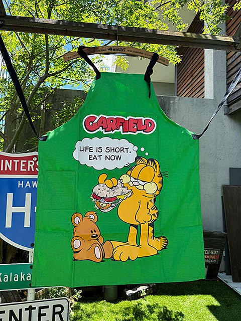 ガーフィールド　エプロン　（グリーン） ■ アメリカン雑貨 アメリカ雑貨 | 