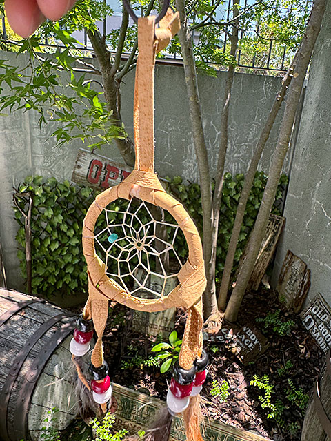 ネイティブアメリカン　ナバホ族が手掛けた本物　ドリームキャッチャー　（Sサイズ/ライトブラウン）　ハンドメイド　MADE IN U.S.A.　単品 |  | 01