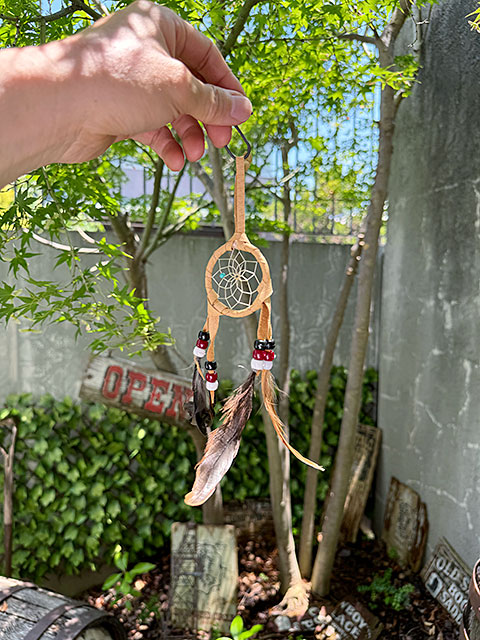 ネイティブアメリカン　ナバホ族が手掛けた本物　ドリームキャッチャー　（Sサイズ/ライトブラウン）　ハンドメイド　MADE IN U.S.A.　単品 |  | 03