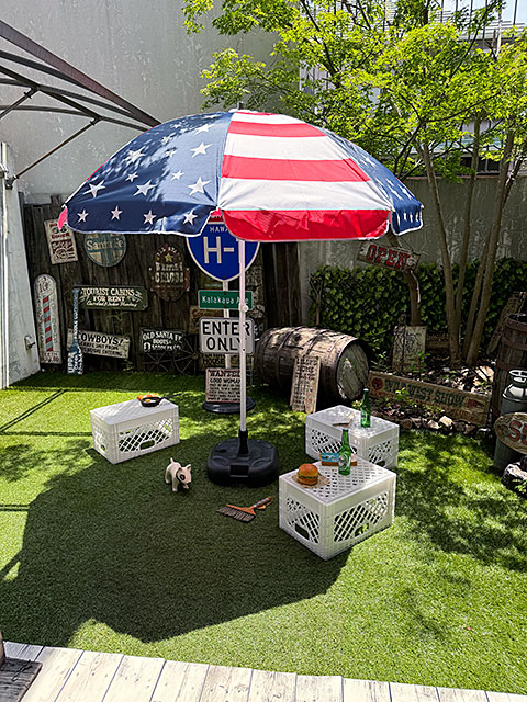 アメリカン　パラソル　直径188cm　（星条旗）　アウトドアパラソル　ビーチパラソル　ガーデンパラソル　※スタンドは別売 爆買 |  | 06