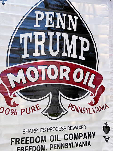 プロモーションバナー　（トランプモーターオイル）　ガレージバナー ■ アメリカ雑貨 アメリカン雑貨 |  | 01