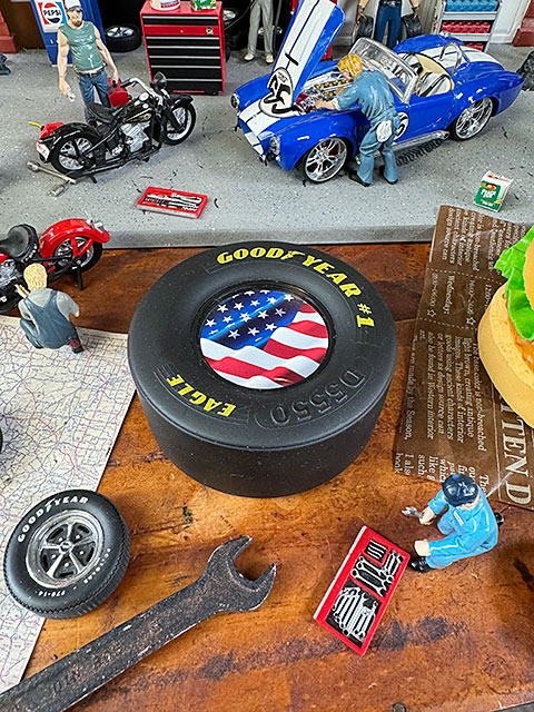 グッドイヤー　レーシングタイヤコースター （星条旗） ■ アメリカン雑貨 アメリカ雑貨 | 