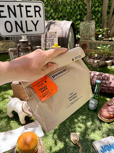 PENCO　ペンコ　To Go サック　（ベージュ）　ランチバッグ　コンビニバッグ　折りたたみ　サブバッグ　HIGHTIDE　ハイタイド | 