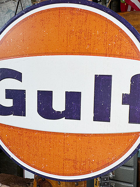 ガルフ　エンボス　ティンサイン　ダイカット　ブリキ看板 ■ アメリカ雑貨 アメリカン雑貨 |  | 01