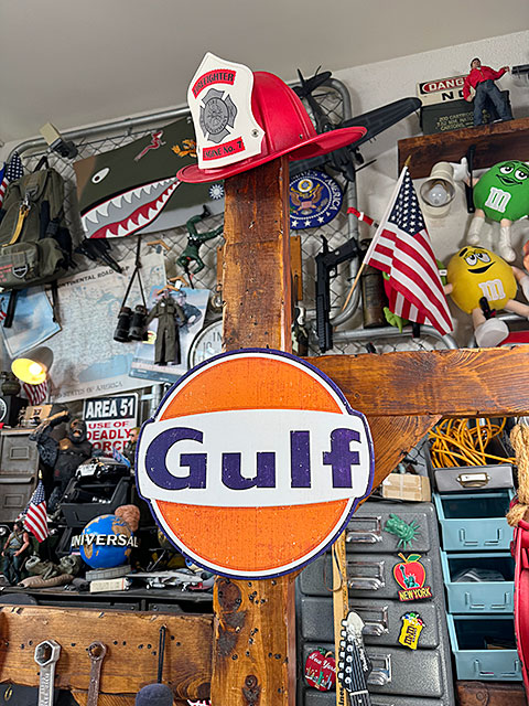 ガルフ　エンボス　ティンサイン　ダイカット　ブリキ看板 ■ アメリカ雑貨 アメリカン雑貨 |  | 04