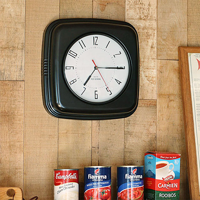 ポストジェネラル　ビスファム　ウォールクロック　（ブラック）　時計　インダストリアル ■ アメリカ雑貨 アメリカン雑貨 |  | 09