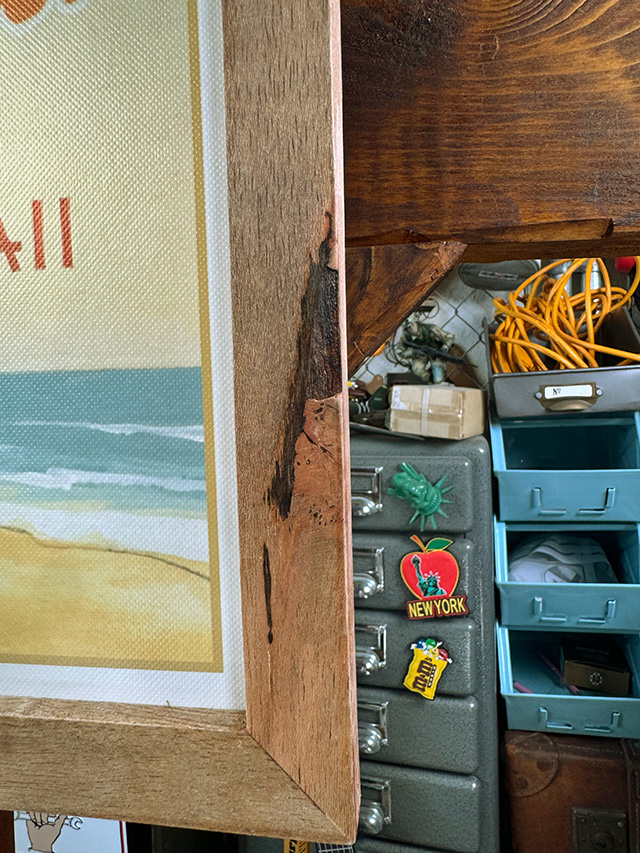 ハワイアン　ヴィンテージアート　ウッドフレーム　（ウクレレガール＆ビーチ） ■ アメリカン雑貨 アメリカ雑貨 |  | 07