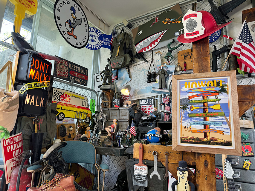 ハワイアン　ヴィンテージアート　ウッドフレーム　（観光名所の案内看板） ■ アメリカン雑貨 アメリカ雑貨 |  | 04