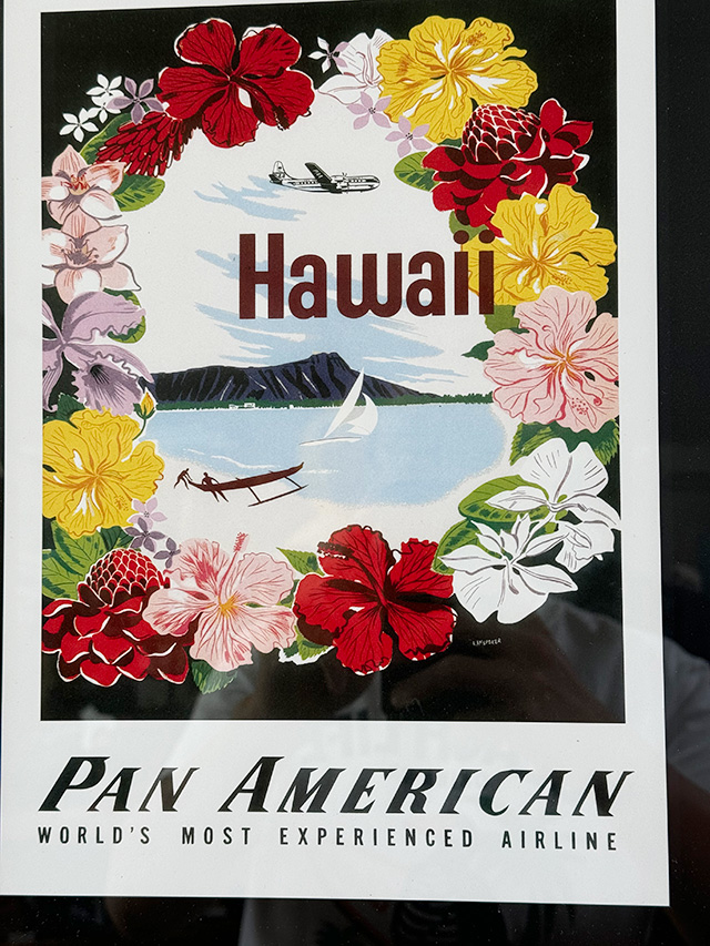 ハワイアン　ヴィンテージポスター　ウッドフレーム　（パンナム/WORLD'S MOST EXPERIENCED AIRLINE） ■ アメリカン雑貨 アメリカ雑貨 |  | 01