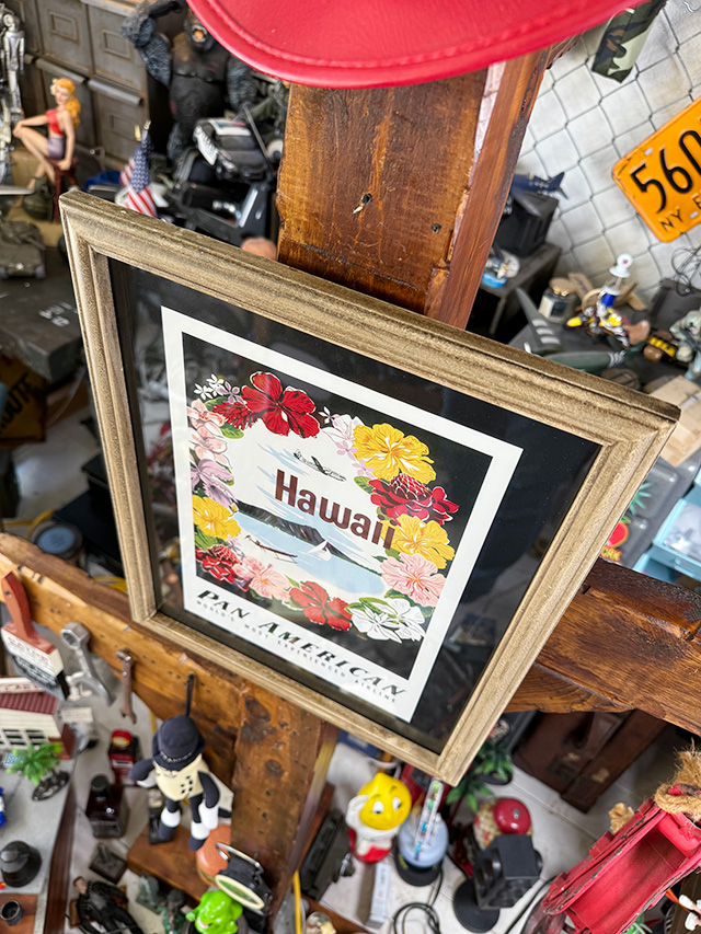 ハワイアン　ヴィンテージポスター　ウッドフレーム　（パンナム/WORLD'S MOST EXPERIENCED AIRLINE） ■ アメリカン雑貨 アメリカ雑貨 |  | 03