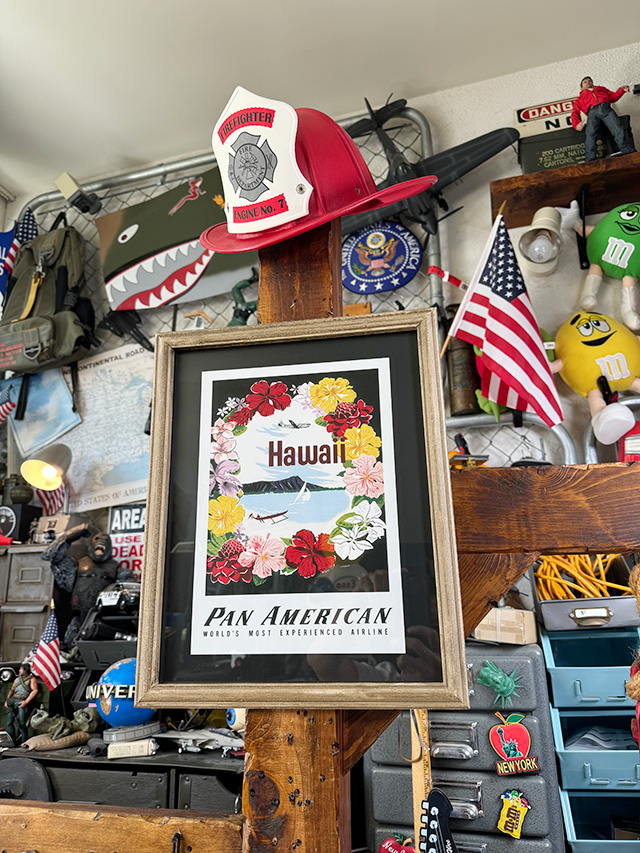 ハワイアン　ヴィンテージポスター　ウッドフレーム　（パンナム/WORLD'S MOST EXPERIENCED AIRLINE） ■ アメリカン雑貨 アメリカ雑貨 |  | 06