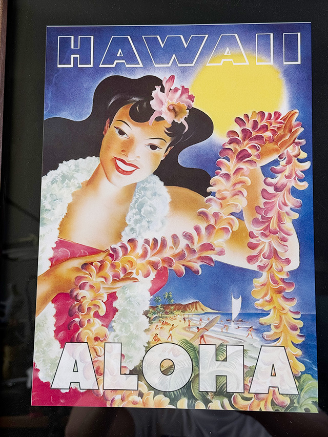 ハワイアン　ヴィンテージポスター　ウッドフレーム　（レイガール） ■ アメリカン雑貨 アメリカ雑貨 |  | 01