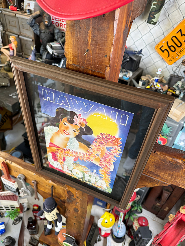 ハワイアン　ヴィンテージポスター　ウッドフレーム　（レイガール） ■ アメリカン雑貨 アメリカ雑貨 |  | 03