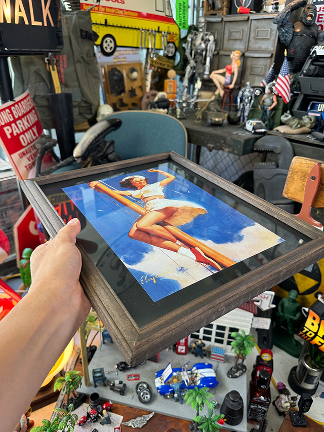 ピンナップガール　ヴィンテージポスター　ウッドフレーム　ミリタリー　U.S.ネイビー ■ アメリカン雑貨 アメリカ雑貨 |  | 07