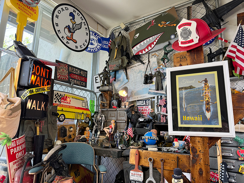 ハワイアン　ヴィンテージポスター　ウッドフレーム　（アウトリガーカヌー） ■ アメリカ雑貨 アメリカン雑貨 |  | 04