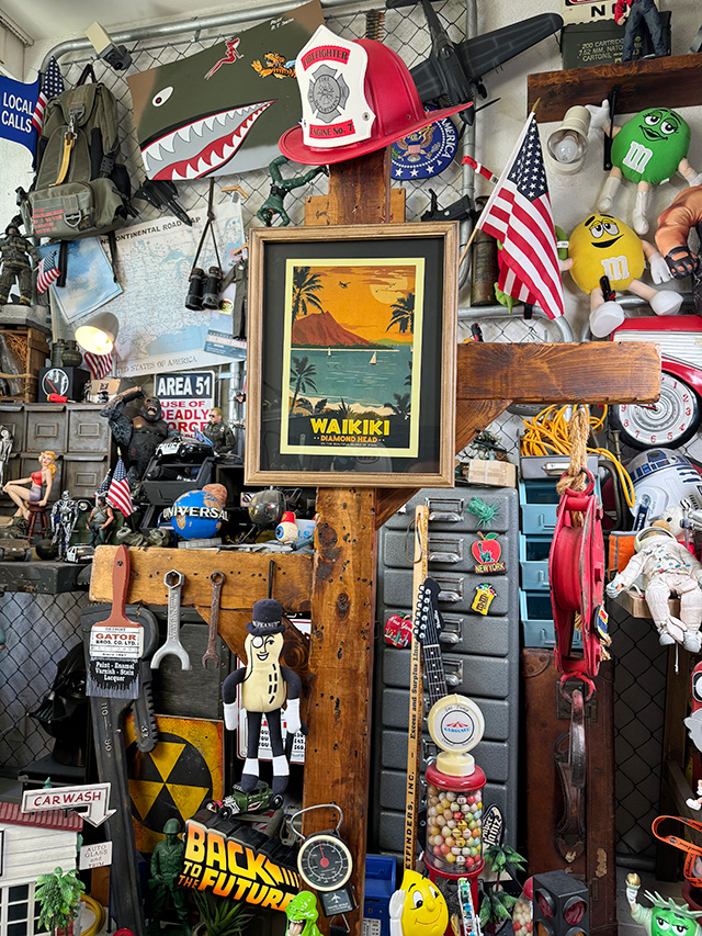 ハワイアン　ヴィンテージポスター　ウッドフレーム　（WAIKIKI-DIAMOND HEAD） ■ アメリカン雑貨 アメリカ雑貨 |  | 02