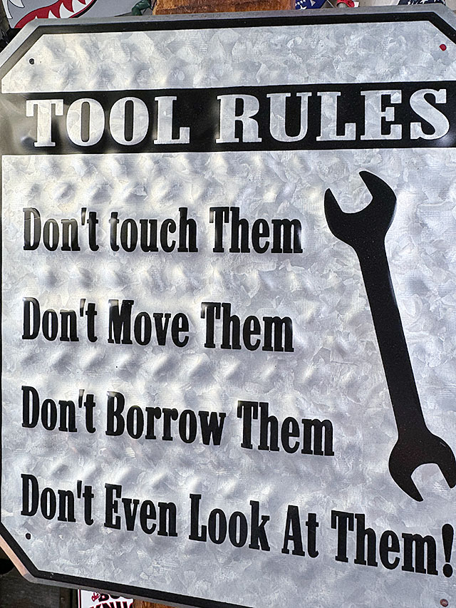 「俺の道具ルール　4箇条」　エンボス　ティンサイン　ツールルール　ブリキ看板 ■ アメリカン雑貨 アメリカ雑貨 |  | 01