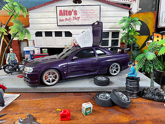 日産　スカイライン　GT-R　BNR34　ウェットティッシュケース　（パープル）　日産公式ライセンスグッズ ■ アメリカン雑貨 アメリカ雑貨 |  | 03