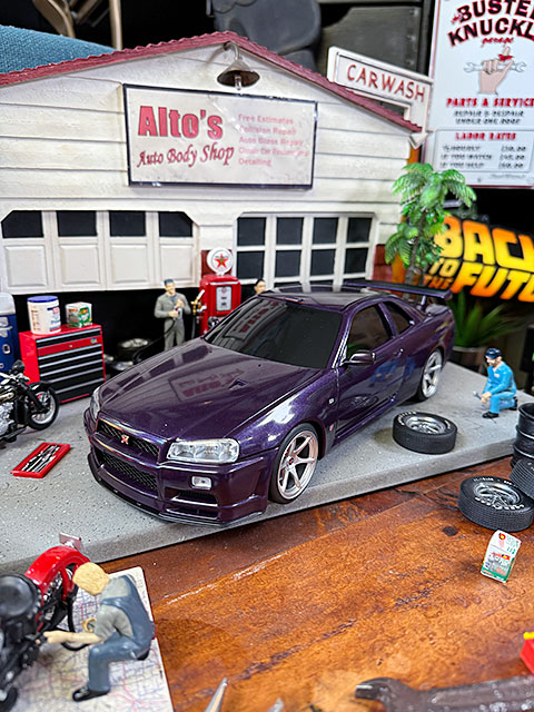 日産　スカイライン　GT-R　BNR34　ウェットティッシュケース　（パープル）　日産公式ライセンスグッズ ■ アメリカン雑貨 アメリカ雑貨 |  | 08