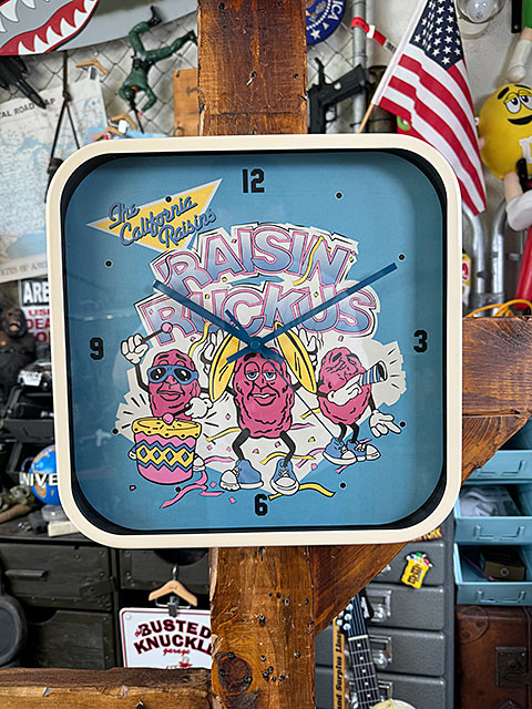 U.S. 80's　アドバタイジング　ヴィンテージ　クロック　（カリフォルニアレーズン） ■ アメリカン雑貨 アメリカ雑貨 |  | 07