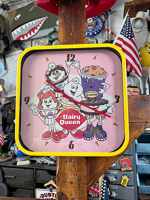 U.S. 80's　アドバタイジング　ヴィンテージ　クロック　（デイリークイーン） ■ アメリカン雑貨 アメリカ雑貨 | 