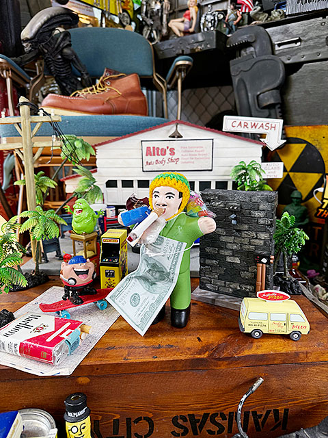 タバコ好きな福の神　願い事が叶う　エケコ人形　（グリーン）　ペルー産　※帽子色はランダムアソートでのお届けです |  | 02