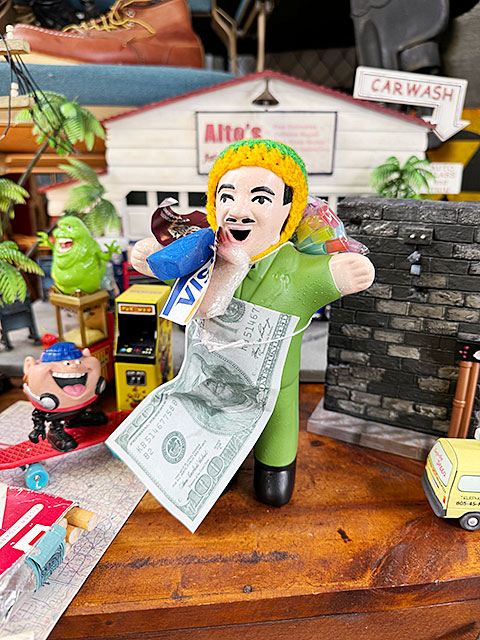 タバコ好きな福の神　願い事が叶う　エケコ人形　（グリーン）　ペルー産　※帽子色はランダムアソートでのお届けです |  | 06