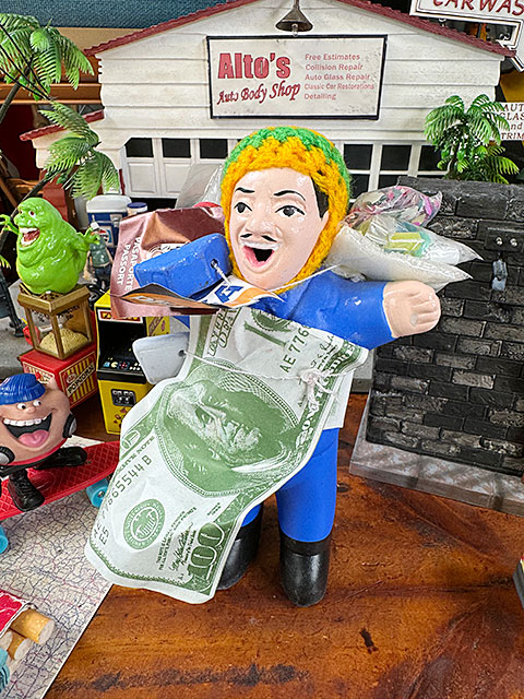 タバコ好きな福の神　願い事が叶う　エケコ人形　（ブルー）　ペルー産　※帽子色はランダムアソートでのお届けです |  | 05