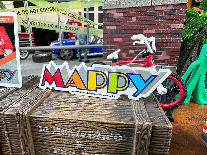 ナムコ　オフィシャル　ステッカー　マッピー　（ソフト＆タイトルロゴ）　初代ファミコン ■ アメリカン雑貨 アメリカ雑貨 |  | 04