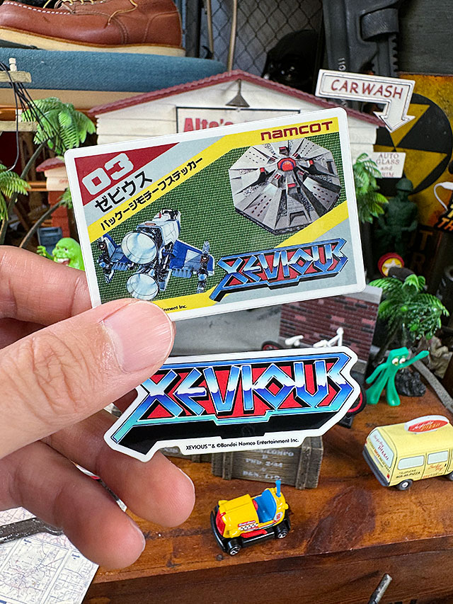 ナムコ　オフィシャル　ステッカー　ゼビウス　（ソフト＆タイトルロゴ）　初代ファミコン ■ アメリカン雑貨 アメリカ雑貨 | 