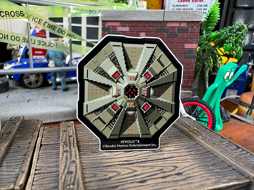 ナムコ　オフィシャル　ステッカー　ゼビウス　（ゲーム画面＆アンドアジェネシス）　初代ファミコン ■ アメリカン雑貨 アメリカ雑貨 |  | 04