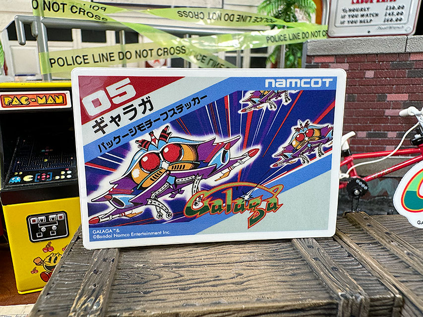 ナムコ オフィシャル ステッカー ギャラガ （ソフト＆タイトルロゴ