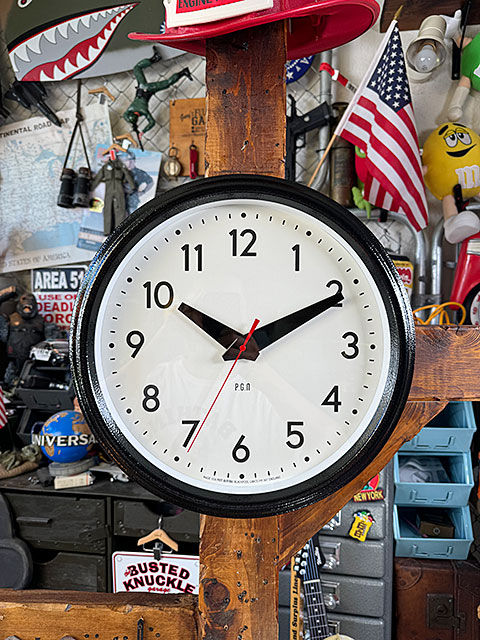 ポストジェネラル　スクールハウス　ウォールクロック　L　（ブラック） ■ アメリカン雑貨 アメリカ雑貨 |  | 08