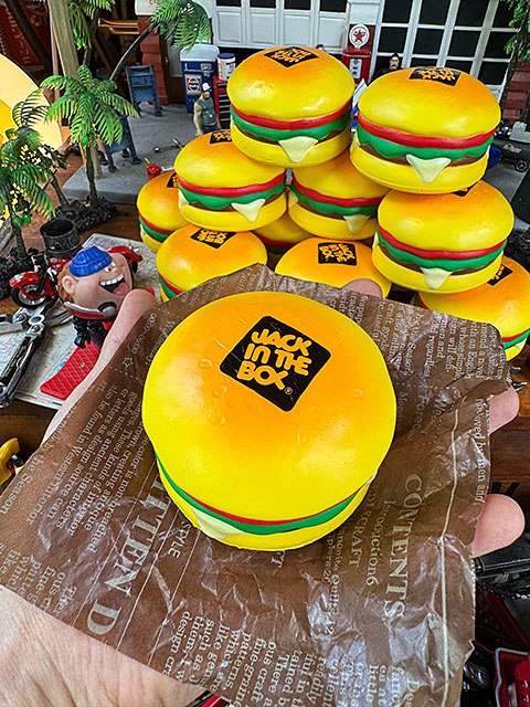 ジャック・イン・ザ・ボックス　ハンバーガー　スクイーズ　単品　ストレスボール ■ アメリカン雑貨 アメリカ雑貨 |  | 01