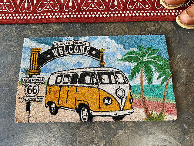 ルート66　ココマット　（ワーゲンバス/サンタモニカ）靴のままで使う玄関マット ■ アメリカン雑貨 アメリカ雑貨 |  | 05