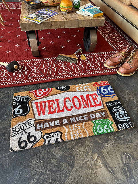 ルート66　ココマット　（HAVE A NICE DAY） 靴のままで使う玄関マット ■ アメリカン雑貨 アメリカ雑貨 爆買 | 