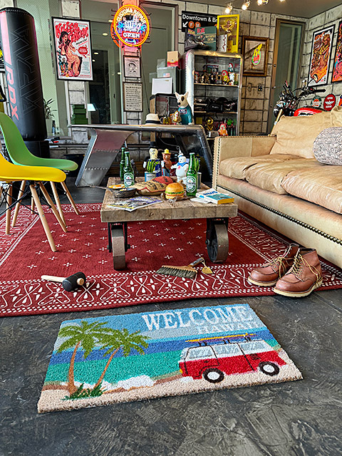 ワーゲンバス　ココマット　（WELCOME HAWAII）　靴のままで使う玄関マット　ハワイアン　玄関マット ■ アメリカン雑貨 アメリカ雑貨 |  | 03