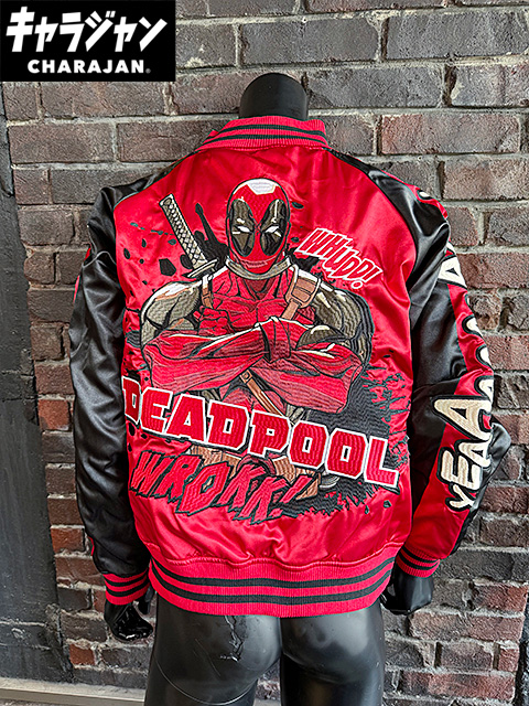 マーベル　デッドプール　スカジャン　Lサイズのみの展開　ユニセックス　オフィシャルライセンス キャラジャン | 