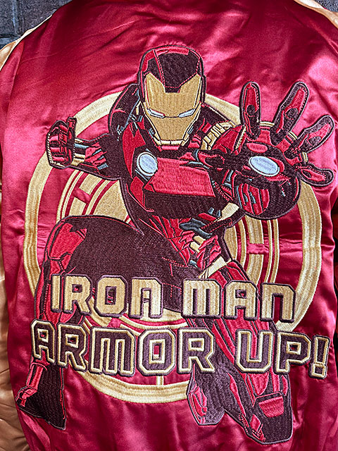 【希少】MARVEL　マーベル　スカジャン　アイアンマン　刺繍　ユニセックス 希少】MARVELマーベルスカジャンアイアンマン刺繍ユニセックス