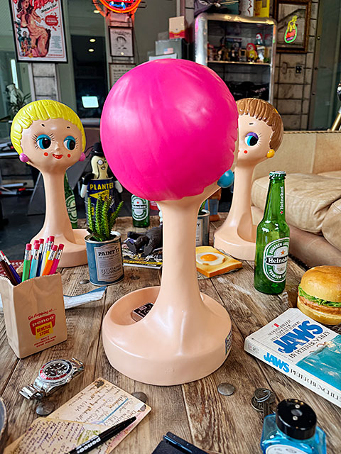 ヘッドマネキン ディスプレイ （ピンク） ツイッギー レプリカ